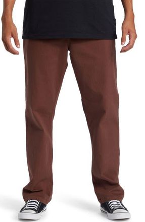 Quiksilver DNA Beach Cotton Twill Pants in Brown Stone at Nordstrom, Size X-Large