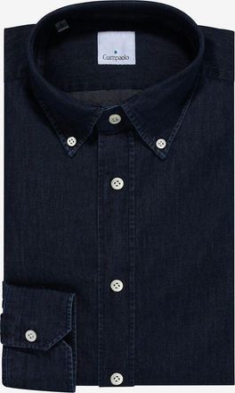 Giampaolo Lang&auml;rmeliges Hemd aus Denim