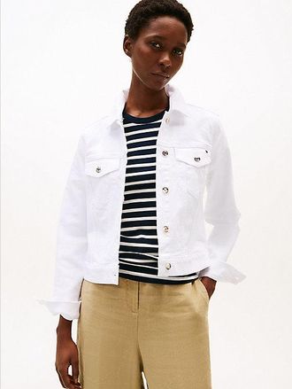 Tommy Hilfiger Slim White Denim Trucker Jacket