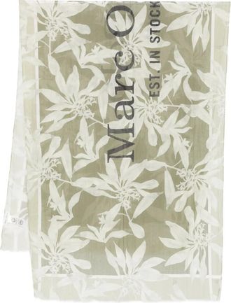Marc O'Polo floral-print scarf - women - Cotton/Modal - One Size - Green
