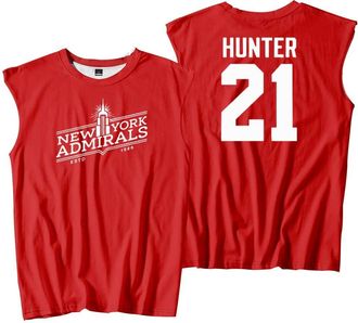 Generic Heated Rivalry Hunter 21 Merch Tank Tops Sleeveless T-Shirt Unisex Casual Outdoor Sportwear (M,Red)