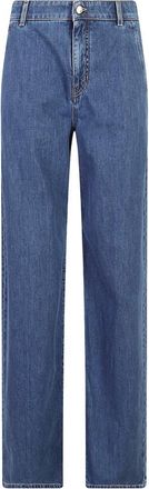 Max Mara Conico Barrel Leg Jeans - Dames - Regular Fit Jeans - Blauw - 2XS - Katoen - Jeans