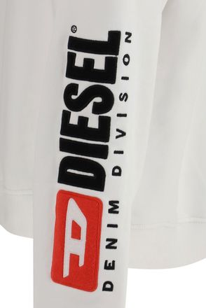 Diesel Mens Cotton Sweatshirt White Sweatshirts Sweater