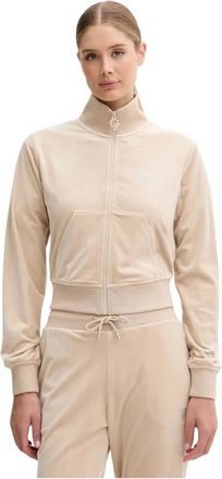 Guess Couture Zip-through - Dames - Sweatshirts & Hoodies - Beige - Maat: XL Velours