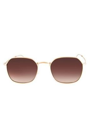 AQS Kai 50mm Polarized Gradient Oval Sunglasses in Brown at Nordstrom Rack