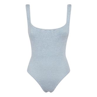 Hunza G One-piece, female, Blue, Size: ONE SIZE Square Neck Swim