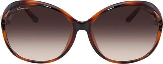 Ferragamo Salvatore Ferragamo Brown Gradient Oval Sunglasses SF770SA 214 61