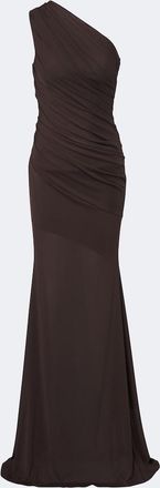 Alex Perry One-shoulder mesh gown