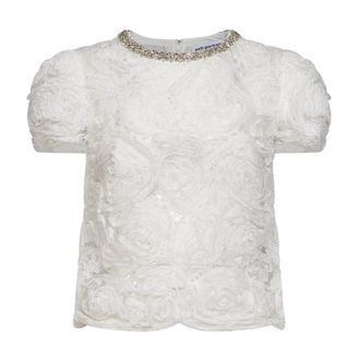 Self Portrait Dames, Blouses & Shirts, Wit, Maat: S Leer