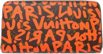 Louis Vuitton Monogram Graffiti Brown Monogram Orange Monogram Graffiti Long Wallet (Bi-Fold) (Pre-Owned)