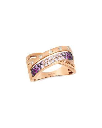 Le Vian Gladiator 14K Rose Gold 0.56 ct. tw. Diamond & Pink Sapphire Cocktail Ring