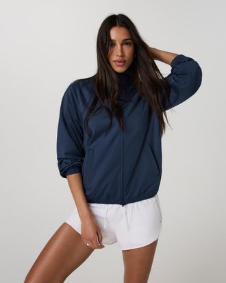 Vuori Clothing Womens Sunday Track Jacket | Blue Coast | XS, Size Extra Small