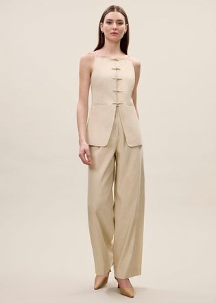Rebecca Taylor Beatrice Stretch Linen Pant