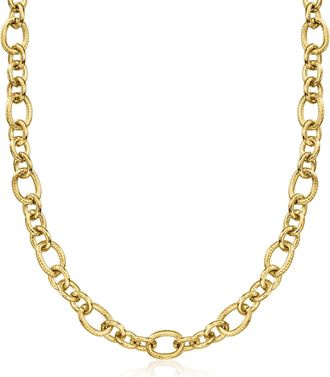Ross-Simons 14kt Yellow Gold-Plated Cable-Chain Necklace
