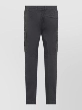 Stone Island cargo trousers straight hem cotton blend