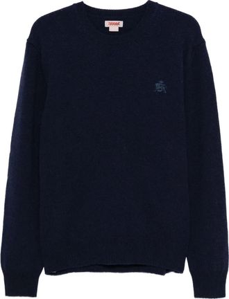 Baracuta Maglione girocollo con ricamo - Blu