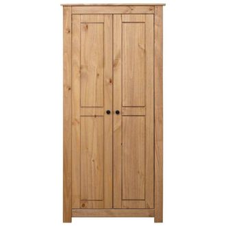 Berkfield Home Wardrobe 80x50x171.5 cm Solid Pine Panama Range in Brown