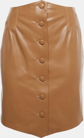 Nanushka Beige Faux Leather Mini Skirt