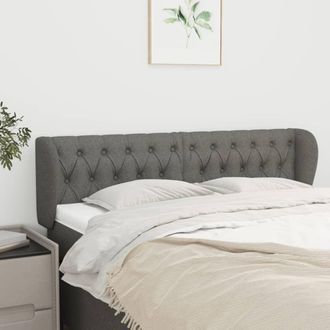 vidaXL Cabecero De Tela Gris Oscuro 147x23x78/88 Cm Vidaxl