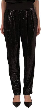 P.A.R.O.S.H. P.a.r.o.s.h., Broeken, Dames, Zwart, M, Polyester, Tapered Broeken