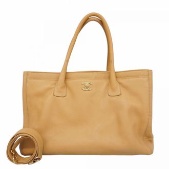 Chanel Light Brown Leather Tote Bag (Pre-Owned)