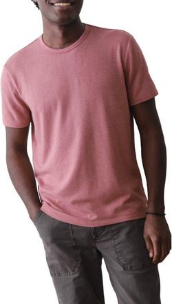 Marine Layer Signature Jacquard Crewneck T-Shirt in Withered Rose at Nordstrom, Size Xx-Large