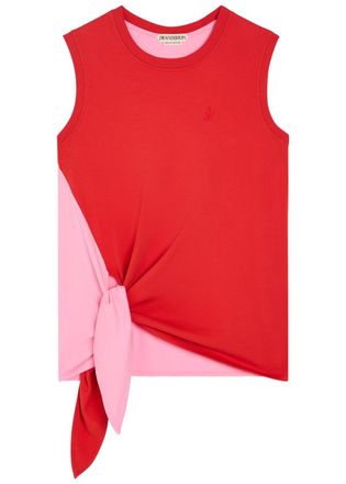 J.W.Anderson Colour-blocked Cotton Tank top - Red - S (UK8-10 / S)