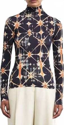 Ulla Johnson Aurelia Turtleneck Long Sleeve Top In Phoenix