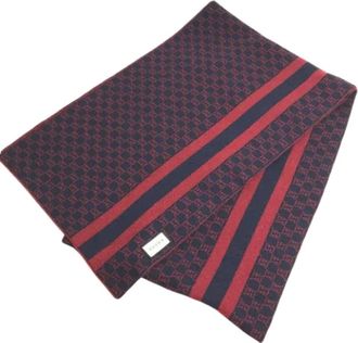 Gucci Pre-owned Wool scarves - Dames - Vintage Accessoires - Rood - ONE Size - Wol - Vintage