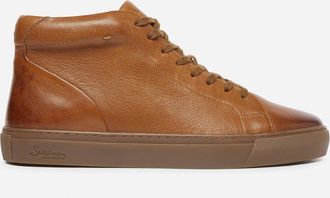 Oliver Sweeney Mens Laxey Hi-Tops in Brown Rubber - Size UK 10