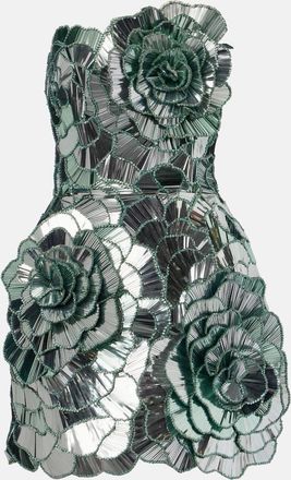 Oscar De La Renta Vestido bustier con lentejuelas