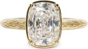 Sterling Forever Cushion Cut Sterling Silver Ring in Gold at Nordstrom, Size 10