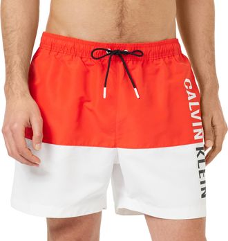 Calvin Klein Mens Medium Drawstring-Block, Hot Heat, L