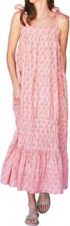 Sunshine Tienda Flower Maxi Dress In Coral