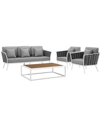 ModWay Stance 4-Piece Outdoor Patio Sectional Sofa Set