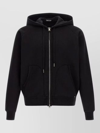 Tom Ford hooded cotton jacket drawstring kangaroo pockets