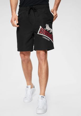 Lonsdale Boardshorts LONSDALE ATLOW, Herren, Gr. 4XL, N-Gr, schwarz, Obermaterial: 100% Polyester. Futter: 100% Polyester, kurz, Hosen Boardshorts, Badeshorts