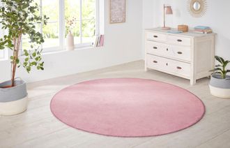 Hanse Home Teppich »Shashi« rund 8,5 mm Höhe Kurzflor, Unifarben, Teppich, Weich, Esszimmer, Kinderzimmer, Flur