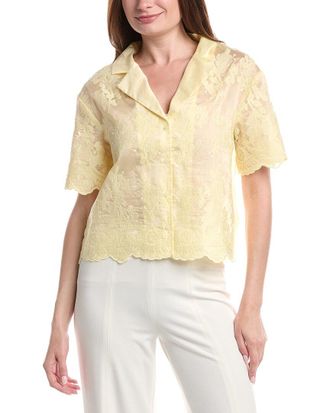 Vince Camuto Relaxed Collat Button Front Blouse
