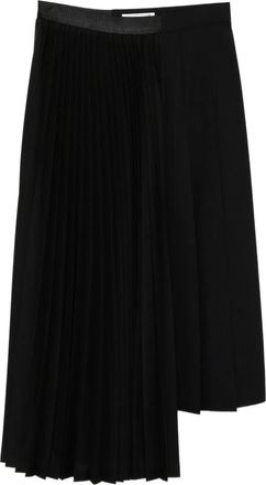 Undercover pleated midi skirt - women - Polyester/Wool - 2 - Black