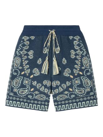 Alanui Shorts con motivo paisley - Blu