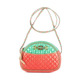 Gucci Pre-owned Womens Trapuntata Dome Crossbody Shoulder Bag - Green - One Size