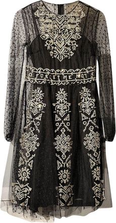 Red Valentino Black Sequin Embellished Mini Dress Size S
