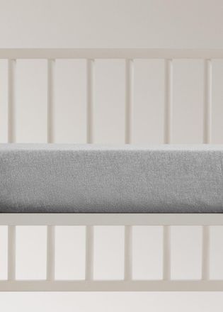 Mango Lenzuolo sotto culla in cotone filato melange a righe sottili grigio - Home - 60x120x15cm - MANGO HOME