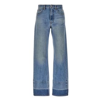 Maison Margiela Jeans, Dames, Blauw, W27, Katoen, Straight Jeans