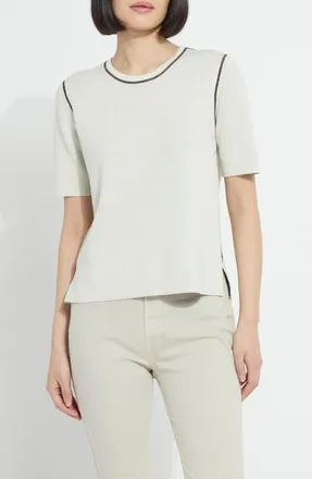 Lyss&eacute; Odessa Reversible Knit T-Shirt in Refined Taupe/double Espresso at Nordstrom, Size X-Small