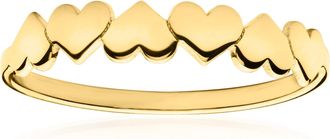 RS Pure by Ross-Simons Italian 10kt Yellow Gold Hearts Ring