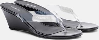 Coperni Logo PVC wedge thong sandals