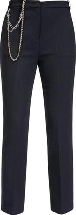 Pinko Stretch Crepe Broek in Bruin - Dames - Straight fit broeken - Zwart - S - Broeken