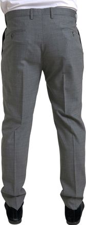 Dolce & Gabbana Mens Virgin Wool Trousers Gray Elastane
